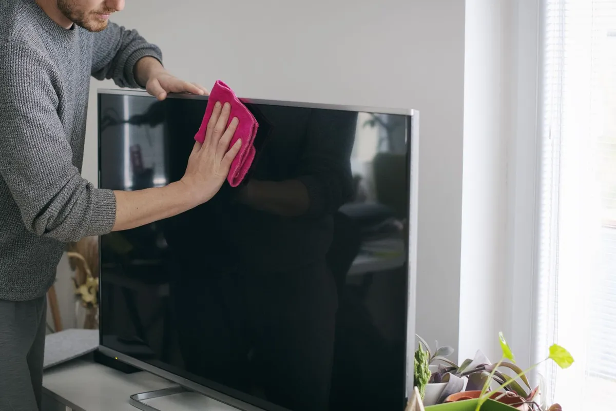 Is it safe to use glass cleaner on your TV screen?
